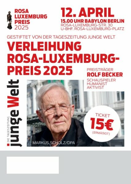 Ticket: Verleihung Rosa-Luxemburg-Preis 2025 (erm.)